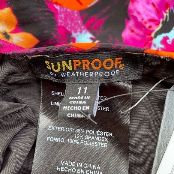 SUNPROOF By Weatherproof Floral Open Back One Piece - Picture 4 of 4
